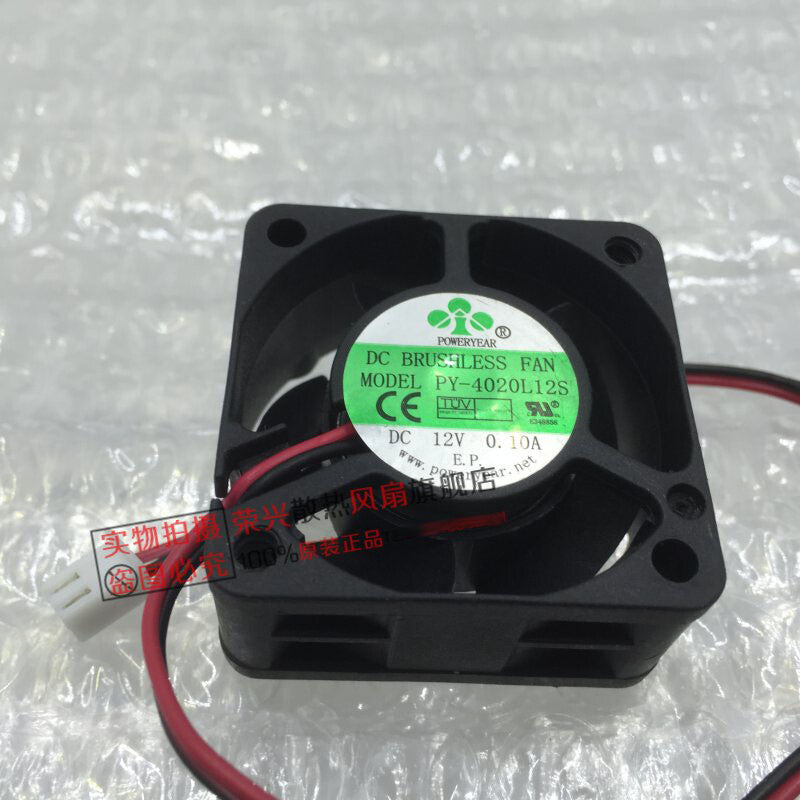 new POWERYEAR PY-4020L12S 40*40*20MM 12V 0.10A inverter cooling fan