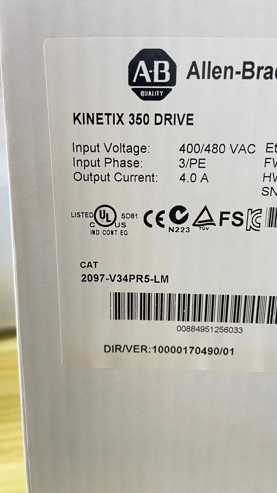 Factory Sealed Kinetex 350 Servo Driver 2097-V34PR5-LM - KINETEX