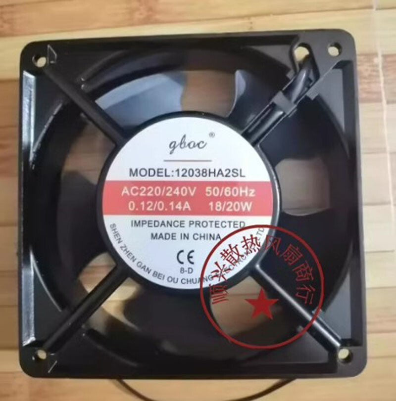 GBOC 12038HA2SL 12038 AC220V/240V 0.12/0.14A 12CM Axial Cooling Fan