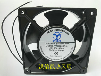 1pcs  YCC YAH1238S3L AC380~400V 0.06A 12038 12CM cooling fan
