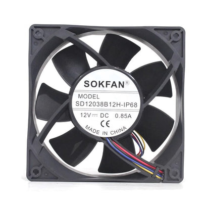 SOKFAN SD12038B12H 12038 12V 0.85A 4-wire waterproof cooling fan