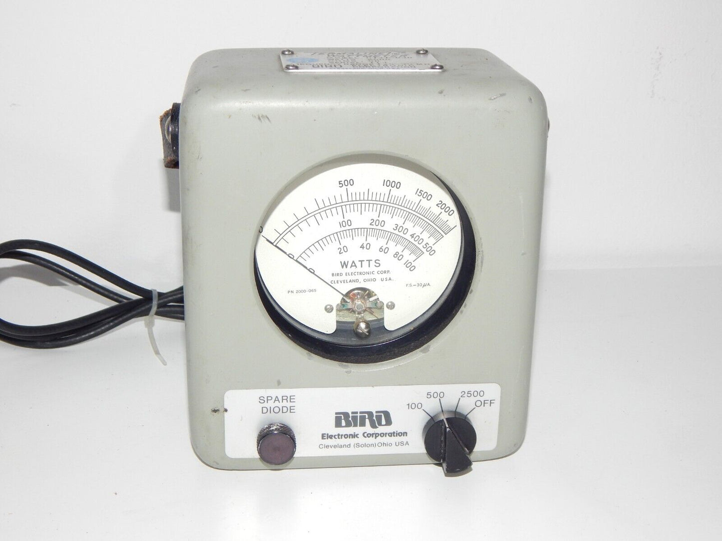 BIRD 6737 + 6737-030 Wattmeter 2500W 25-1000 MHz 1.5-35 MHz - TERMALINE