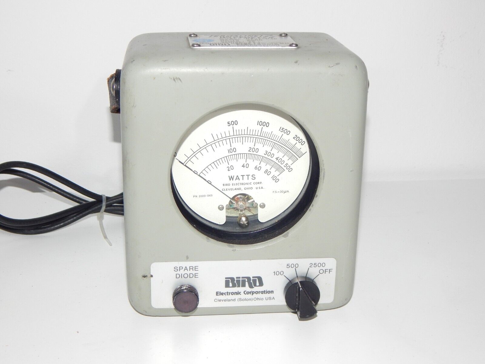 BIRD 6737 + 6737-030 Wattmeter 2500W 25-1000 MHz 1.5-35 MHz - TERMALINE