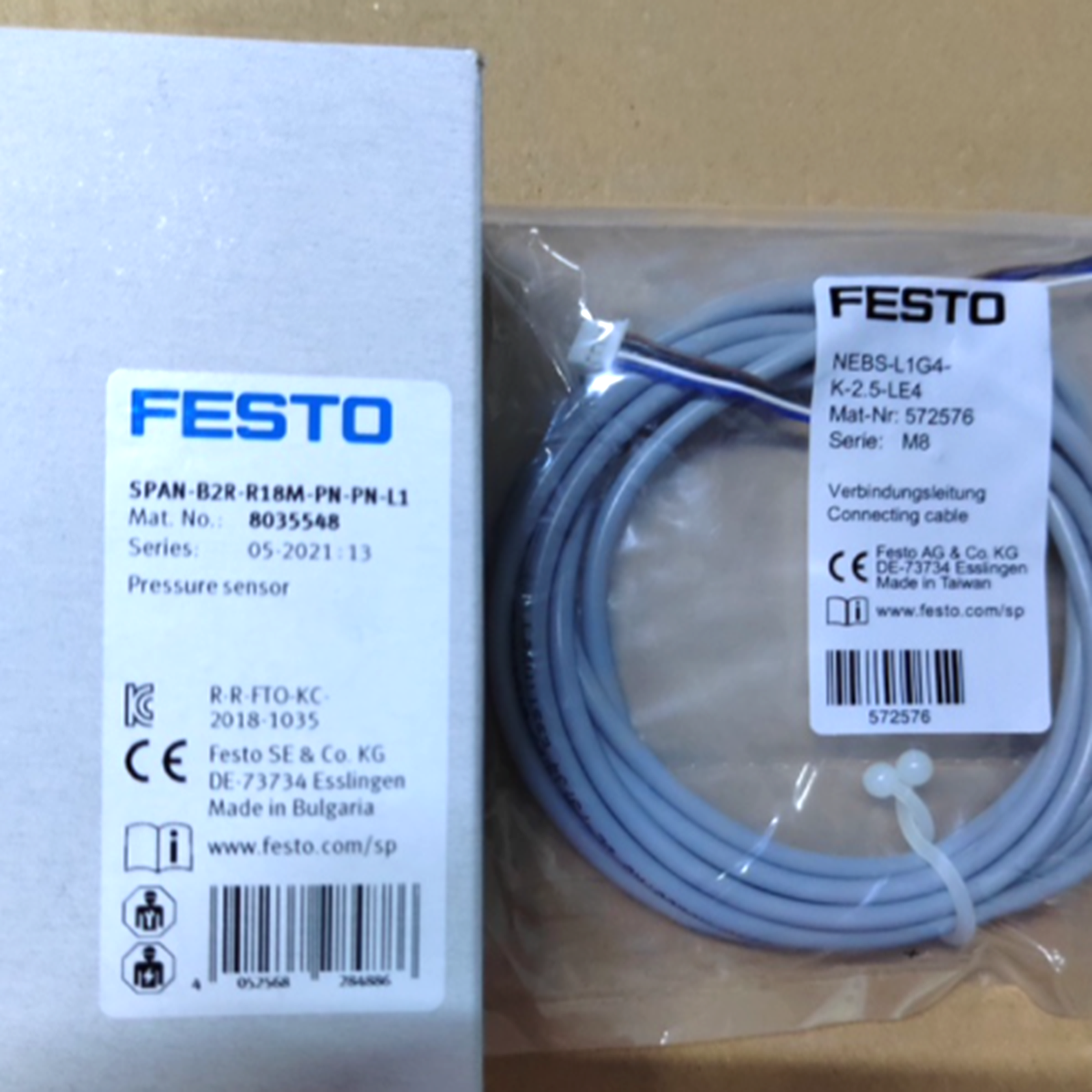 FESTO SPAN-B2R-R18M-PN-PN-L1 8035548 Pressure Sensor FESTO