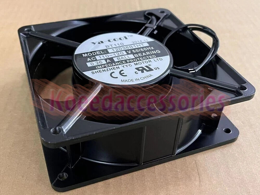 Cooling fan For Ya-cool BT110 12038B1HT 110-120V 0.26A 12CM 12038 2-wire 1Pcs*
