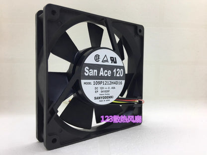 SANYO 109P1212H4D16 DC12V 0.45A 3-Wire Axial Cooling Fan