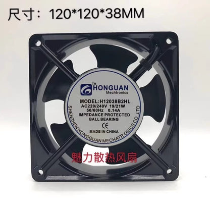 HONGUAN  HA1238B2HL 12038 AC220V/240V 19/21W 0.14A 12CM Axial Cooling Fan