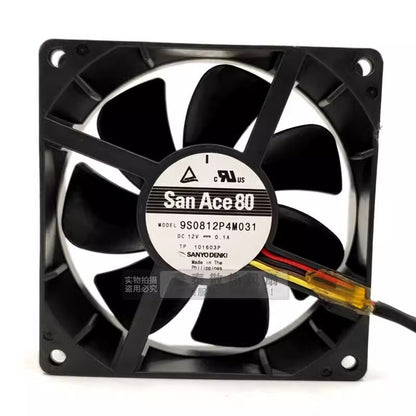 Sanyo 9S0812P4M031 8025 DC12V 0.1A 8CM 4-Wire Silent Cooling Fan