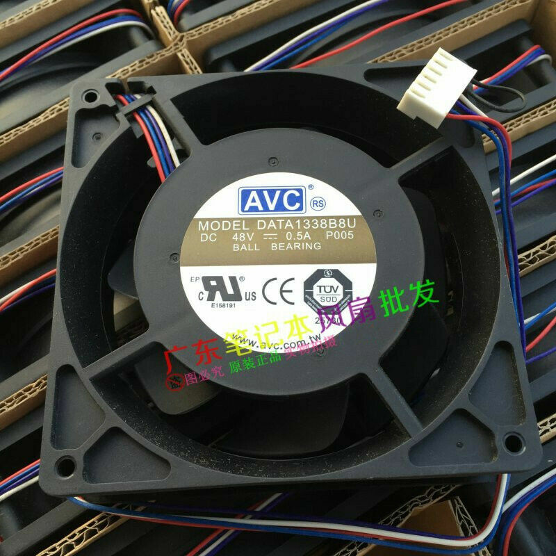 AVC DATA1338B8U -P005 12738 48V 0.5A 4-wire PWM server chassis cooling fan