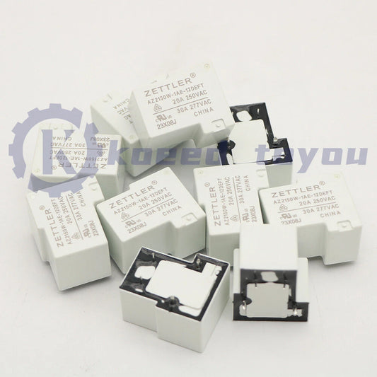 10PCS ZETTLER AZ2150W-1AE-12DEFT 12VDC Automotive Relay 20A 250VAC 4Pins US