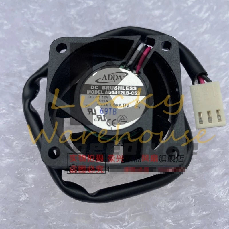 1pcs ADDA AD0412LB-C53 12V 0.11A 4CM 4020 3-wire dual ball cooling fan