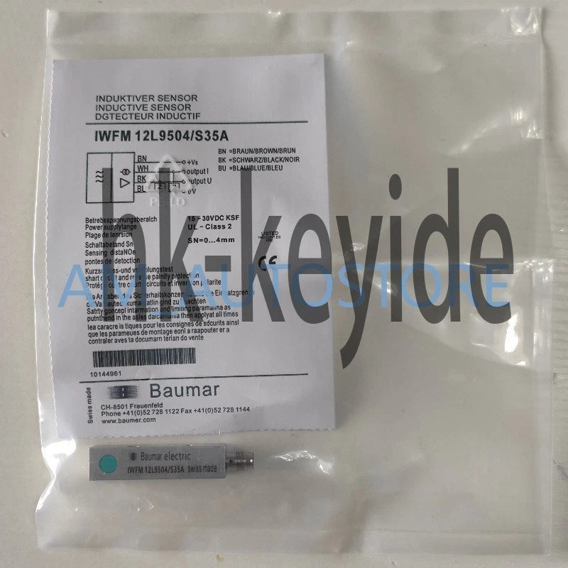 1PC Baumer IWFM 12L9504/S35A Proximity Switch Sensor