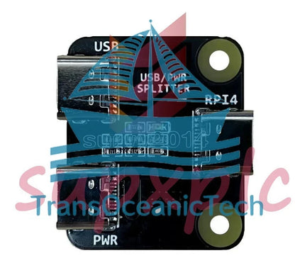 Power Splitter Power Distributor for Raspberry Pi 4 USB One-in-Two Module Type-C