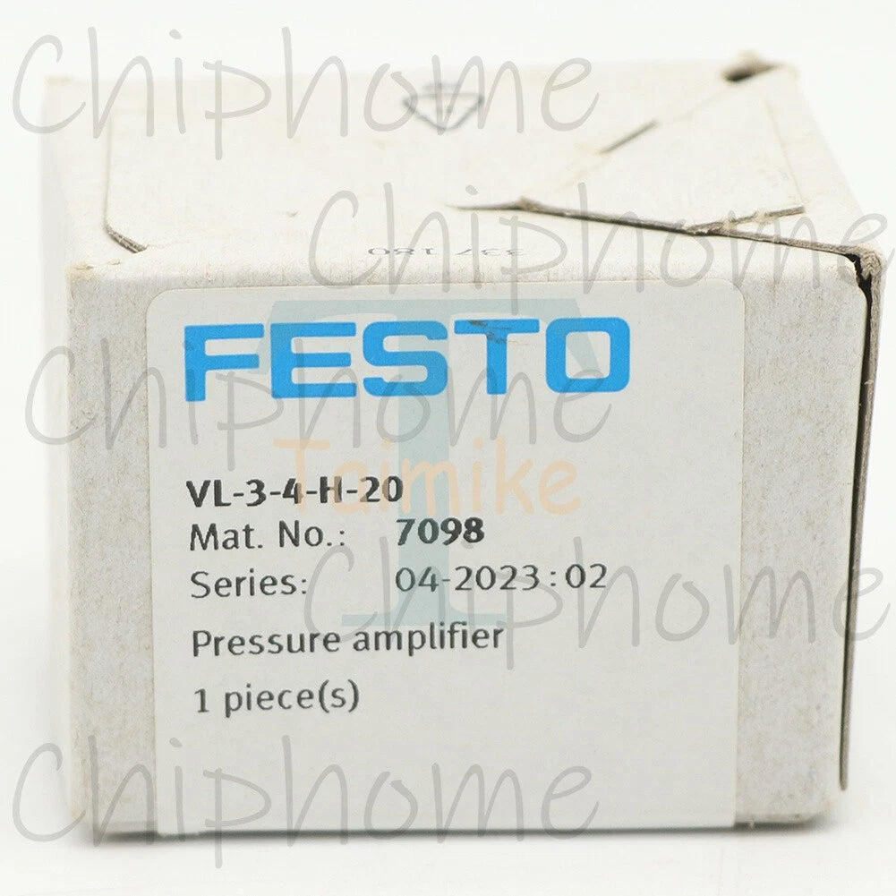 1PC FESTO VL-3-4-H-20 7098 Pneumatic Valve Pressure Amplifier