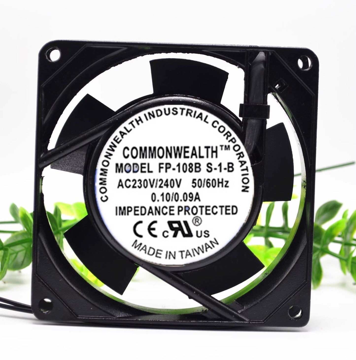Commonwealth FP-108B S-1-B 9025 AC230V/240V 0.10A/0.09A 9CM Metal Cooling Fan