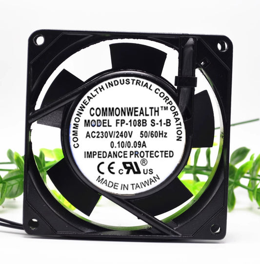 Commonwealth FP-108B S-1-B 9025 AC230V/240V 0.10A/0.09A 9CM Metal Cooling Fan
