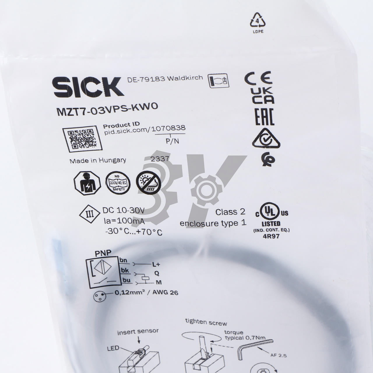 new 1PCS SICK sensor MZT7-03VPS-KW0 1070838 - SICK