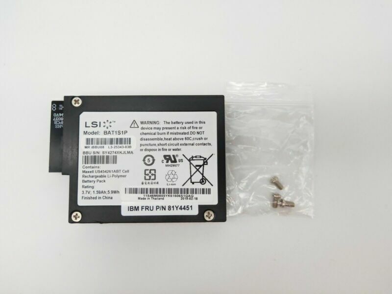 new LSI BBU08 IBM 81Y4451 BAT1S1P For M5015 M5014 M5000 9260 9280 Raid Battery - LSI