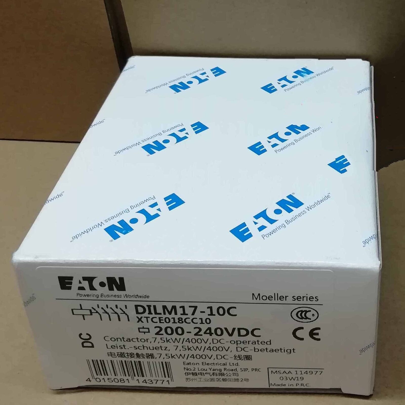 new 1PC  moeller Eaton DILM17-10C 200-240V DC contactor Eaton