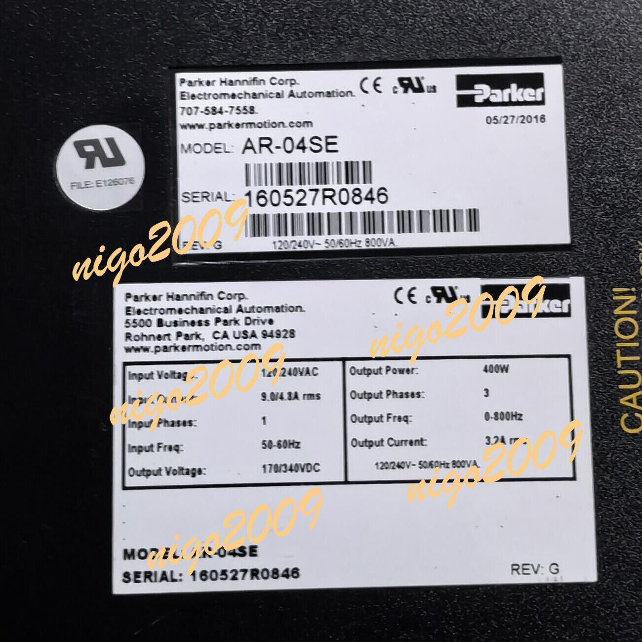 Parker AR-04SE 400W Servo Motion Controller with 180-Days Testimonial - PARKER