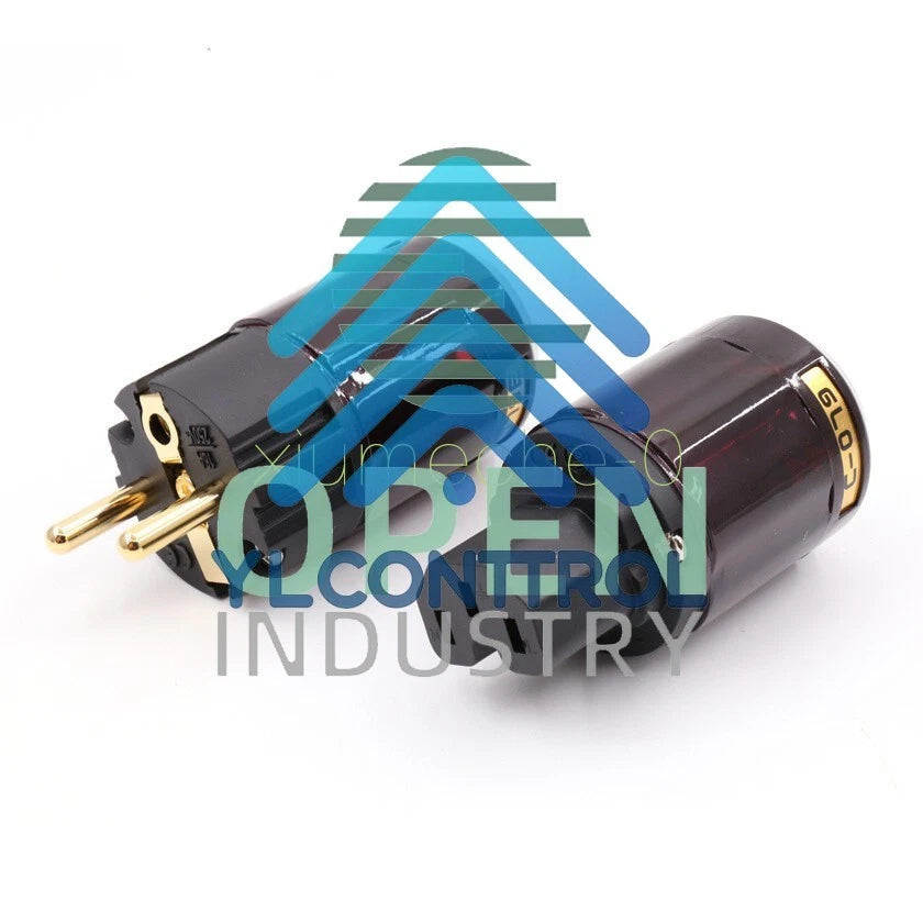 1 Pair P-079E+C079 24k Gold-Plated EU Power Plug ac power cord plugs