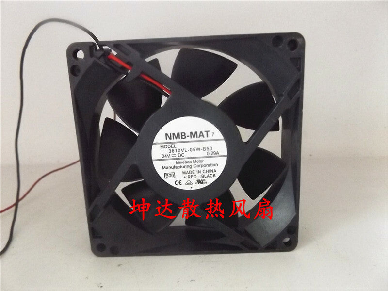 1pcs NMB 3610vl-05w-b50 24V 0.29A 9cm 2-wire dual ball cooling fan