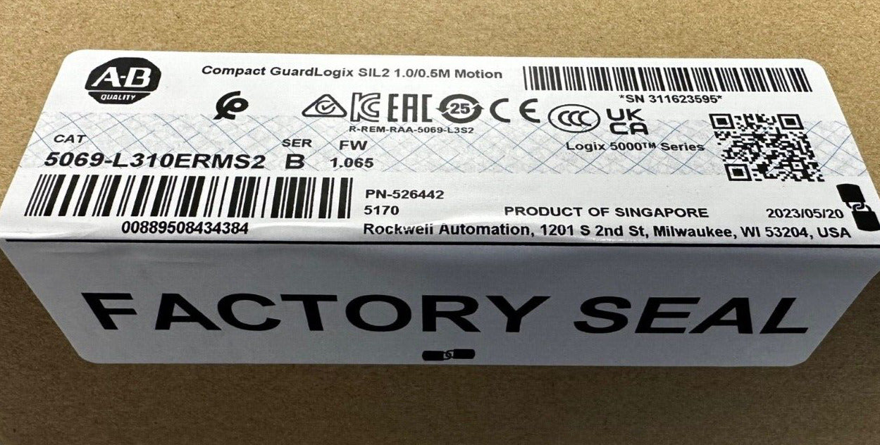 Brand New CompactLogix 5380 Controller, B Series, 5069-L310ERMS2 Series - COMPACTLOGIX
