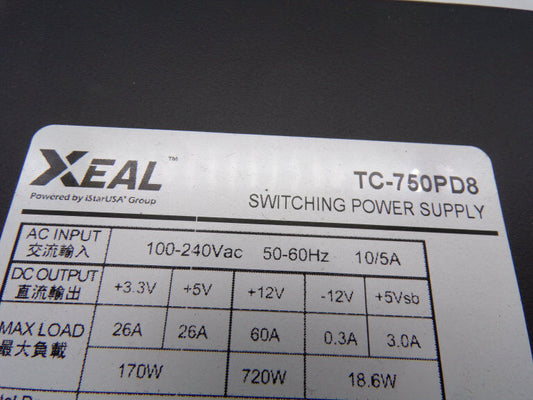 XEAL TC-750 PD8 POWER SUPPLY - XEAL