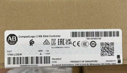 Allen-Bradley 1769-L33ER 2MB ENet Controller New Genuine Model: 1769-L33ER - ALLEN-BRADLEY