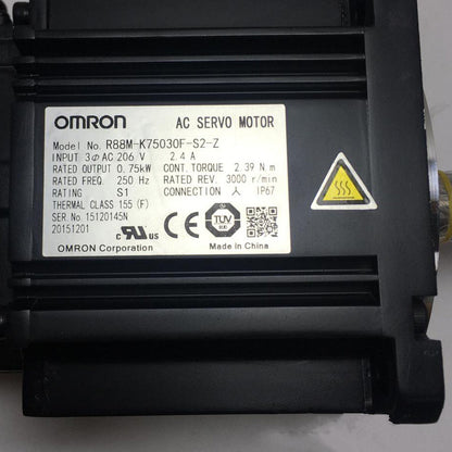 new ONE Omron R88M-K75030F-S2-Z AC Servo Motors one year - OMRON