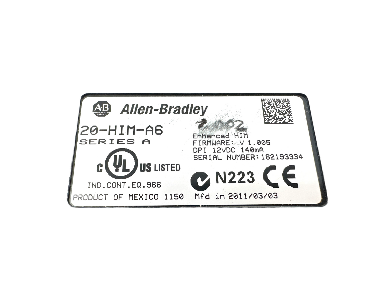 used Allen Bradley 20-HIM-A6 Keypad/Display - ALLEN BRADLEY