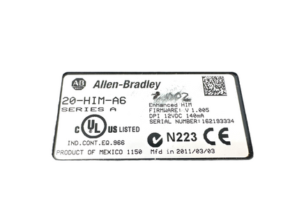 used Allen Bradley 20-HIM-A6 Keypad/Display - ALLEN BRADLEY