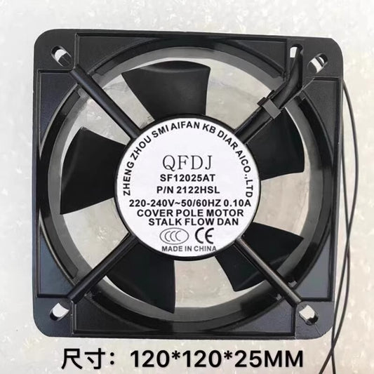 QFDJ SF12025AT 2122HSL 12025 220V-240V 0.10A 12CM 2-wire cooling fan