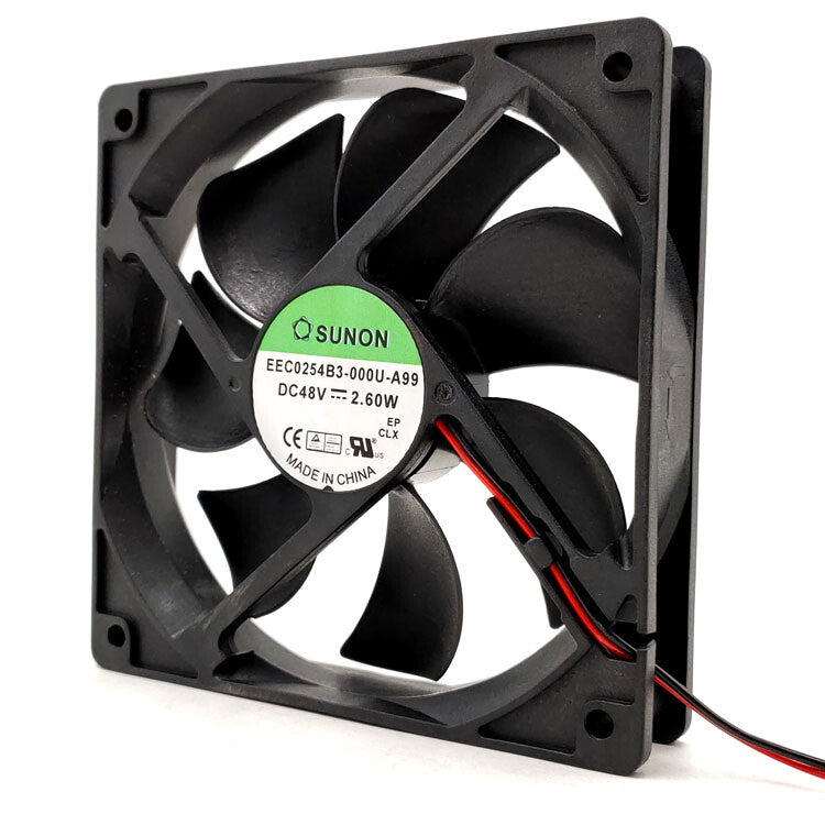 SUNON EEC0254B3-000U-A99 12025 12CM 48V 2.60W 2-wire Silent Cooling Fan