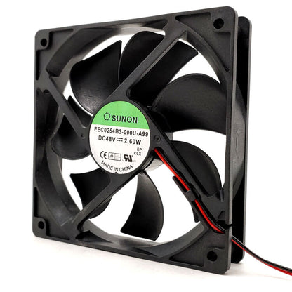 SUNON EEC0254B3-000U-A99 12025 12CM 48V 2.60W 2-wire Silent Cooling Fan