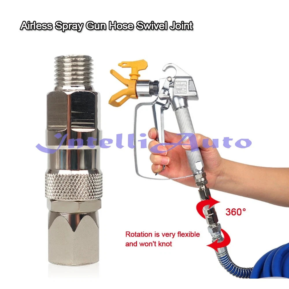 2PCS 1/4 Inch Airless Sprayer Hose High Pressure Swivel Joint Accessories