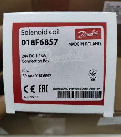 Danfoss 018F6857 Solenoid Coil 24VDC Free Ship