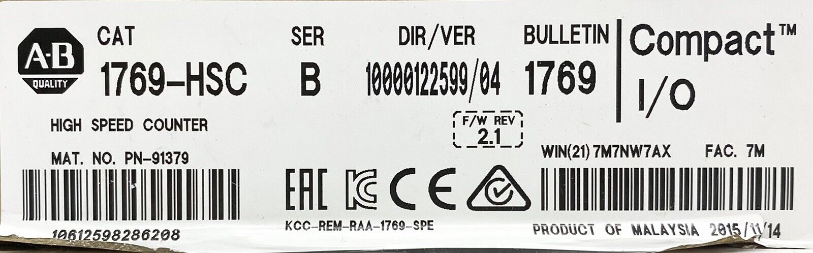 Allen Bradley 1769-HSC Compact - ALLEN BRADLEY