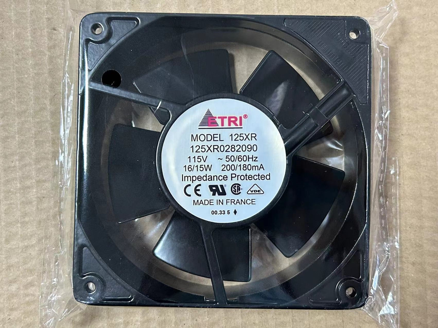 new ETRI 125XR0282090 AC115V 16/15W 120*120*38MM high temperature fan