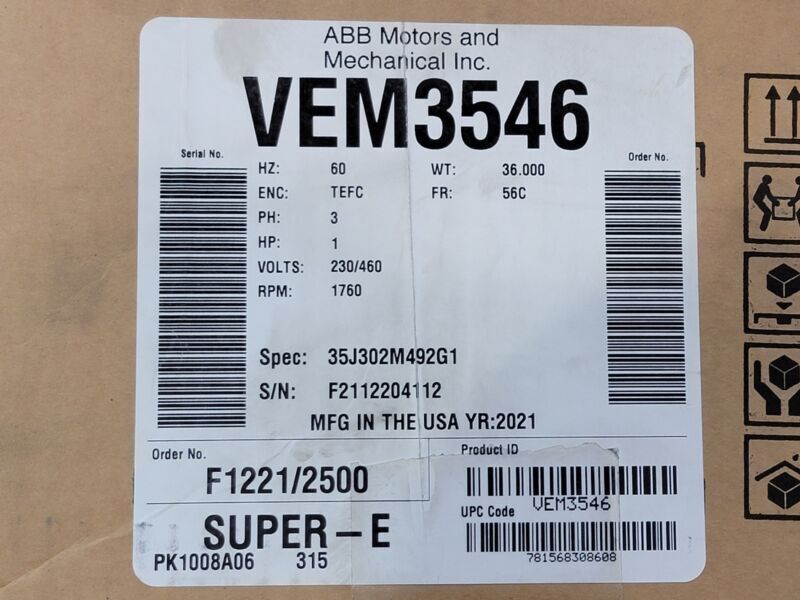 Baldor VEM3546 General Purpose Motor – Baldor VEM3546 General Purpose Motor - BALDOR
