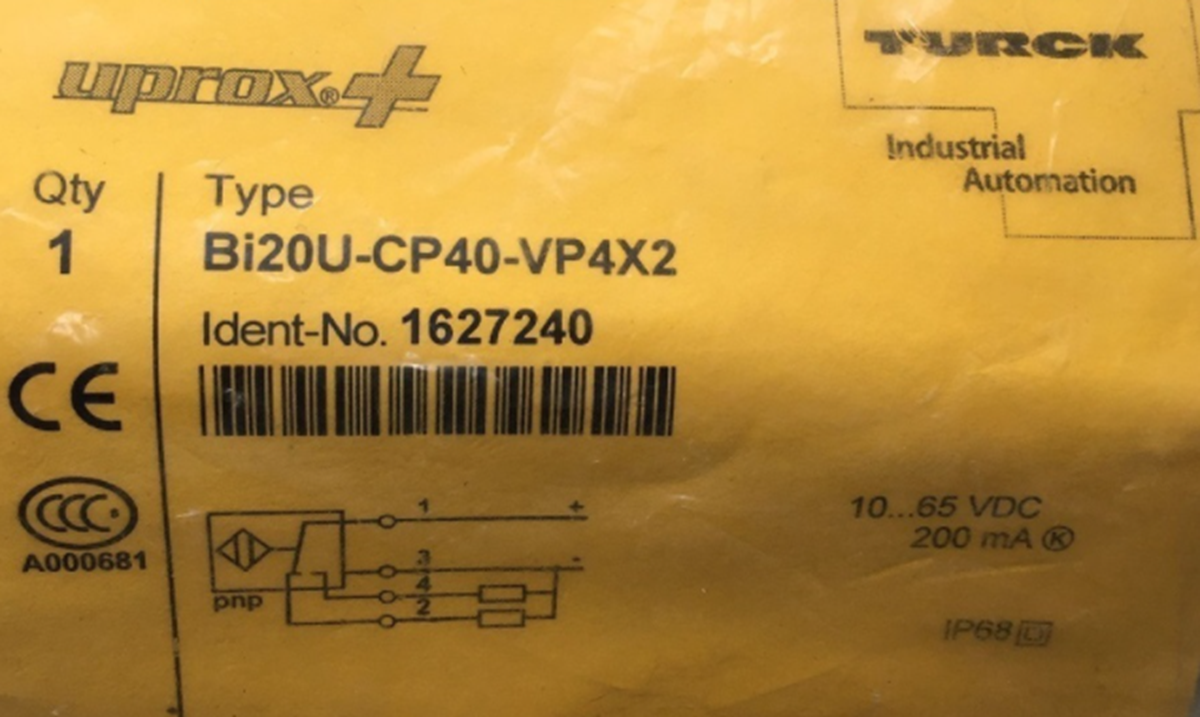 TURCK Bi20-CP40-VP4X2 Proximity Switch Sensor | Precision Proximity Switch with 20m Detection Range | Industrial grade sensor with accurate detection | TURCK Bi20-CP40-VP4X2 Proximity Switch Sensor - TURCK