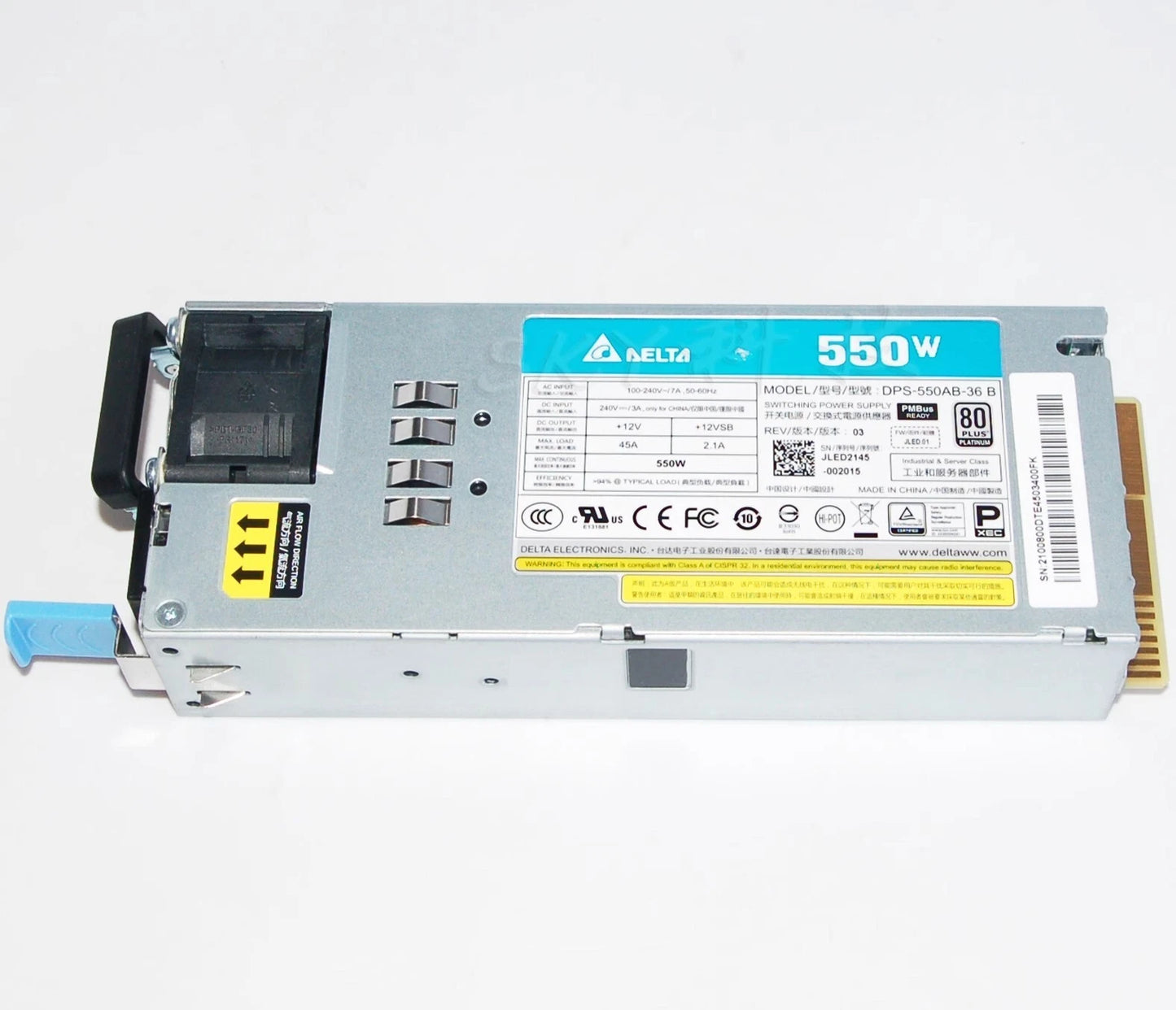 Delta DPS-550AB-36B VCR server redundant power supply 500W power