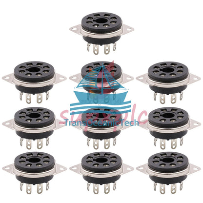 5PCS 8pin Bakelite Octal Valve Tube Socket For EL34 6V6 6L6 KT88 Chassis Mount