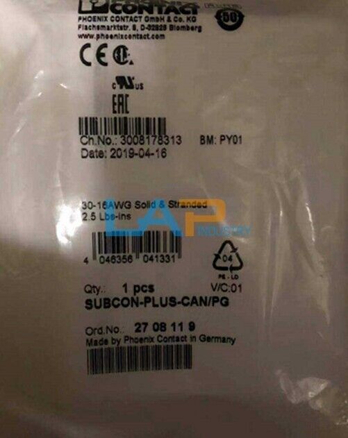 Phoenix Connector SUBCON-PLUS-CAN/PG 2708119 - 1 Piece - PHOENIX