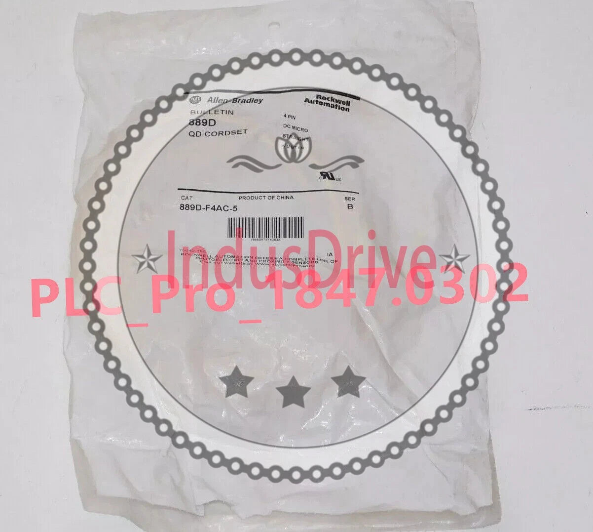 1PCS Allen-Bradley 889D-F4AC-5 Cordset 4Pin Female Straight 5m 22AWG