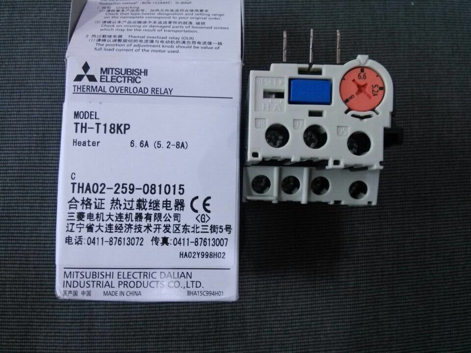 Mitsubishi Thermal Overload Relay TH-T18KP 6.6A Ship - MITSUBISHI