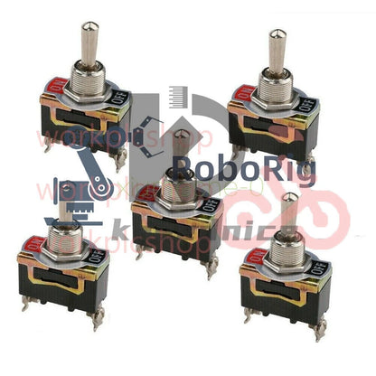 5PCS E-TEN1021 2-Pin Toggle Flick Switch SPST ON-OFF Car Dash Light Metal
