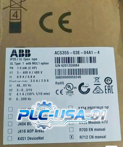 ACS355-03E-04A1-4 1PCS ABB ACS355-03E-04A1-4 Fast shipping