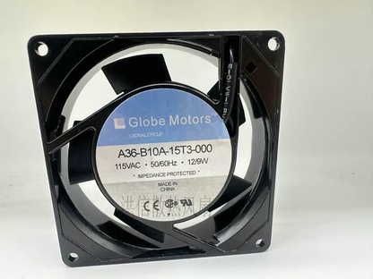 new 1 PCS GLOBE MOTORS Fan A36-B10A-15T3-000 115VAC 9225 9cm Aluminum Frame Fan - GLOBE MOTORS