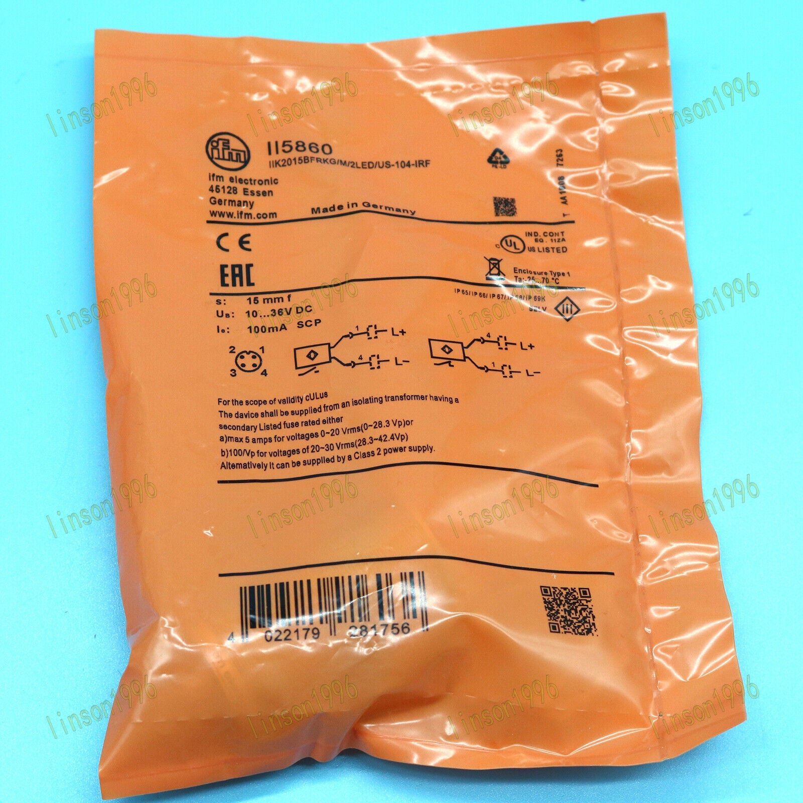 1PC II5860 - IFM Proximity Switch - 1PC